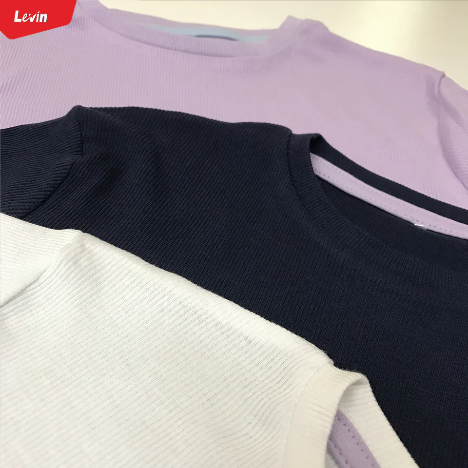 Girls Cotton Ribbed Round Neck Long Sleeve Solid T-Shirts - Image 7