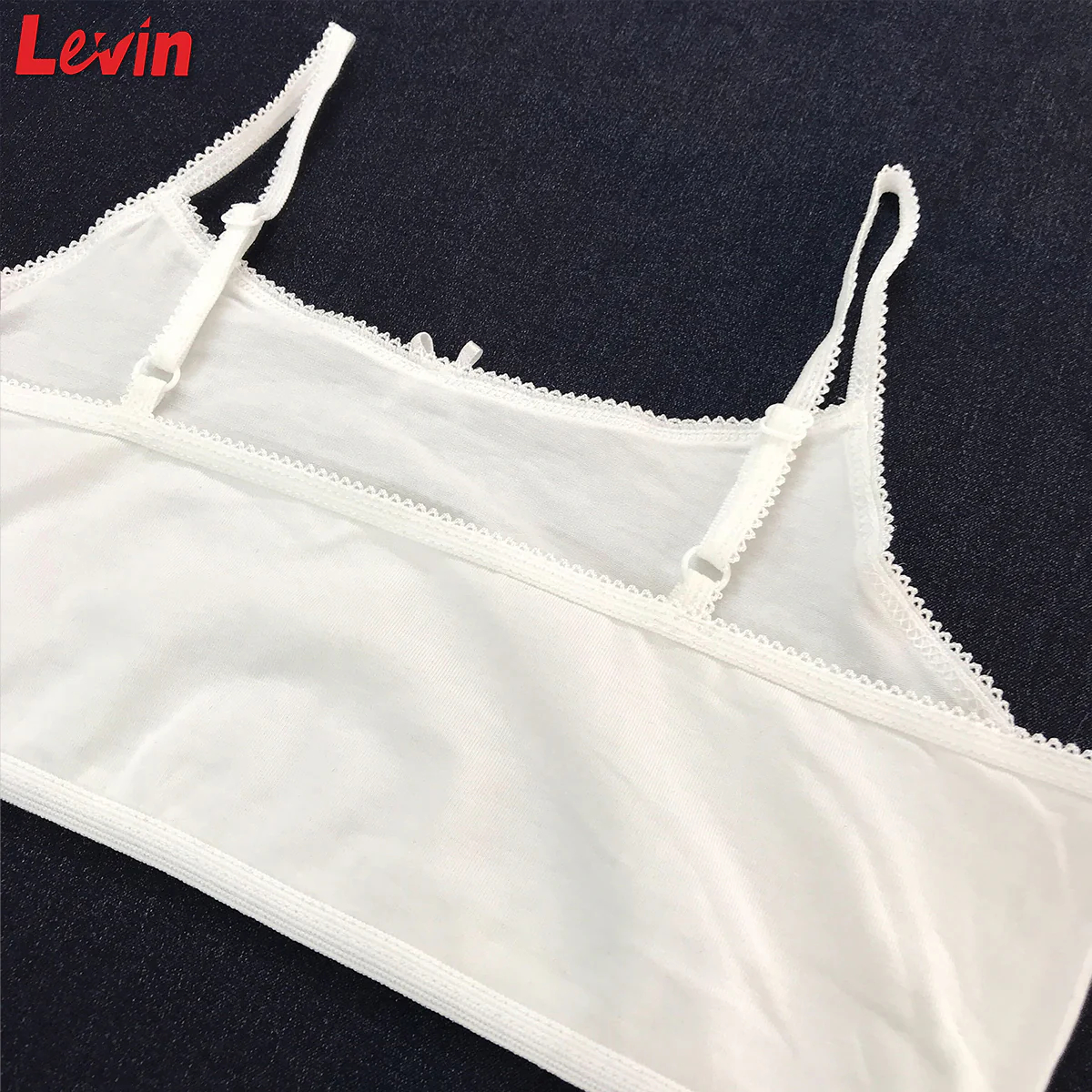 Girls Cotton White Bra with Spaghetti Straps 3 Pcs Combo - Image 3