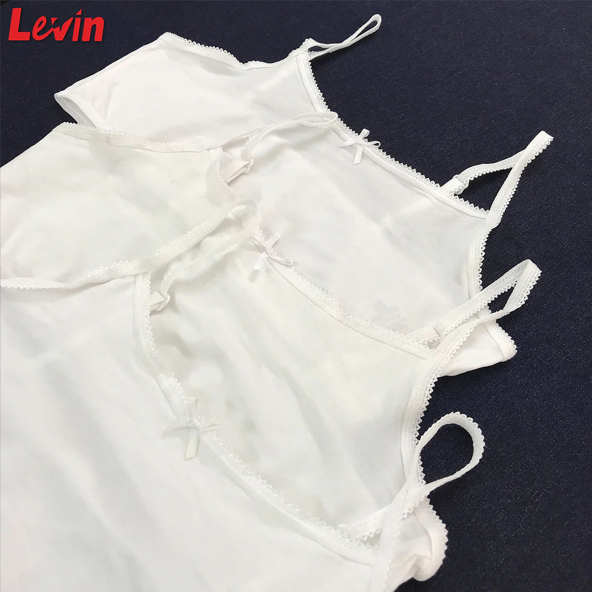 Girls Cotton White Bra with Spaghetti Straps 3 Pcs Combo - Image 4