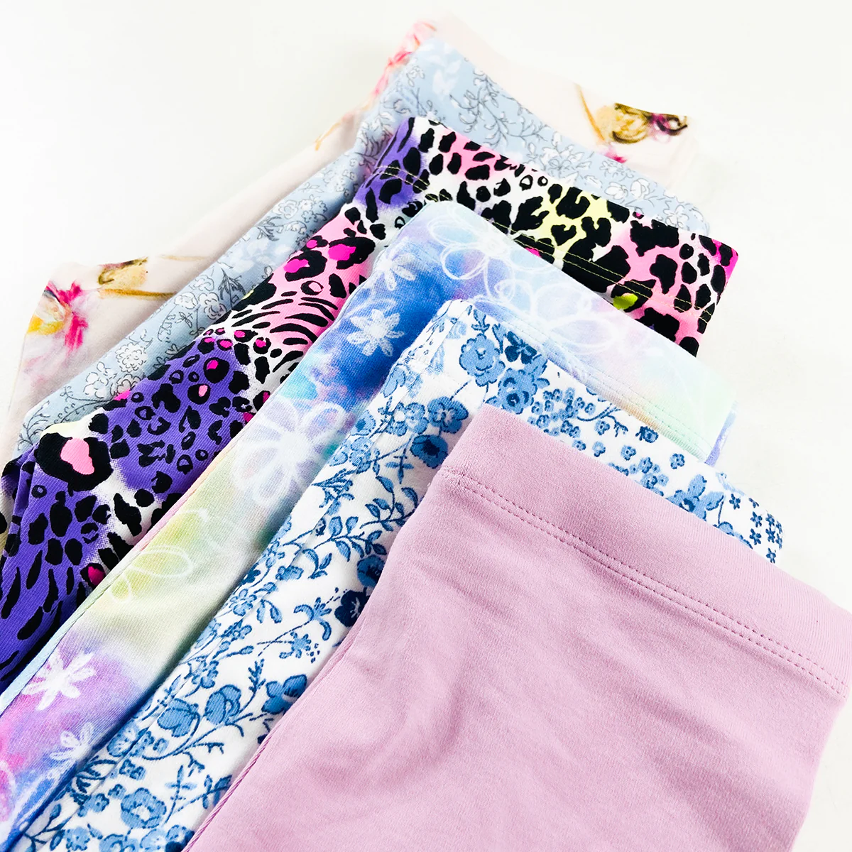 Girls Cropped Premium Cotton Printed Leggings - Image 14