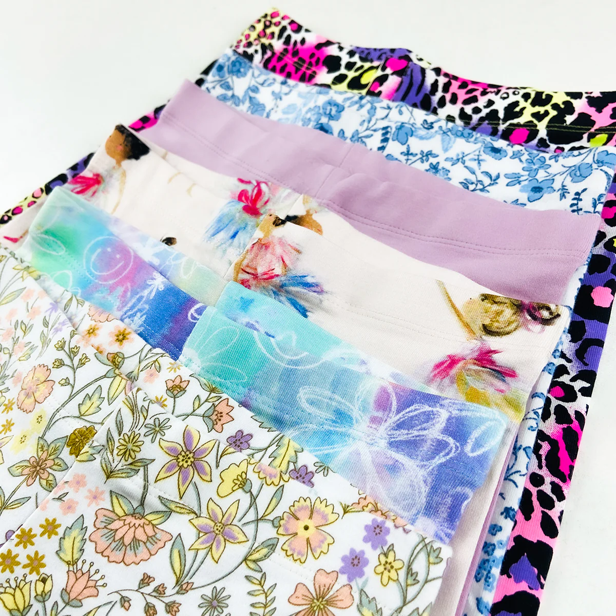 Girls Cropped Premium Cotton Printed Leggings - Image 9