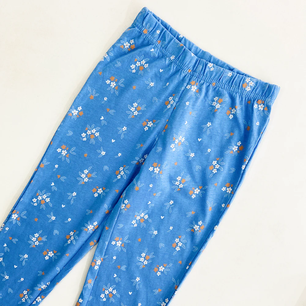 Girls Elasticated Printed Cotton Pajama With Ankle Cuff - Image 16