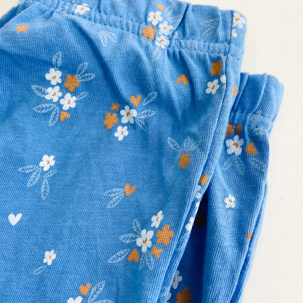 Girls Elasticated Printed Cotton Pajama With Ankle Cuff - Image 17