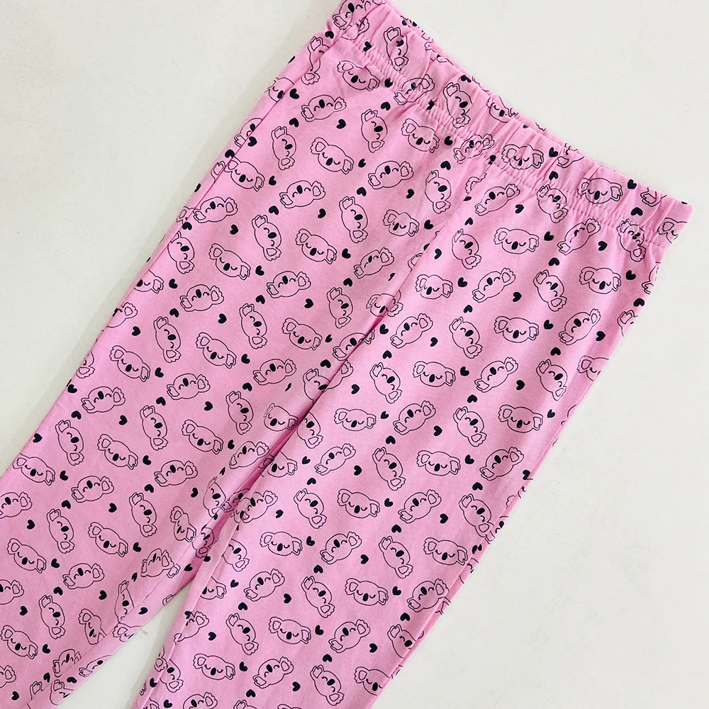 Girls Elasticated Printed Cotton Pajama With Ankle Cuff - Image 22