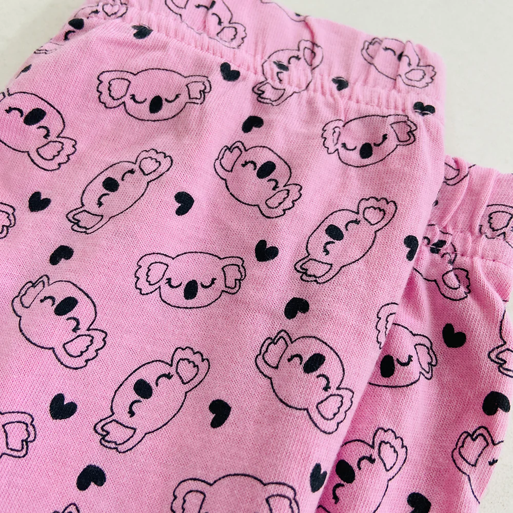 Girls Elasticated Printed Cotton Pajama With Ankle Cuff - Image 23