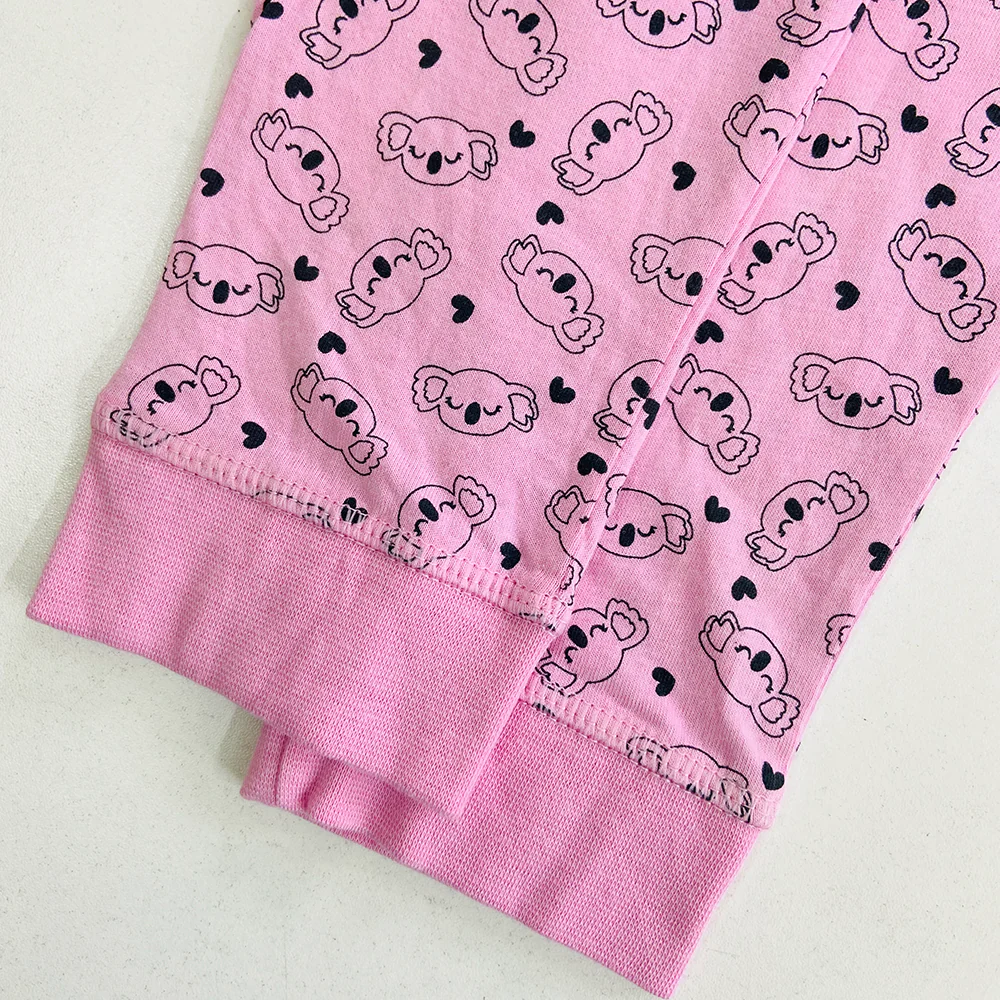 Girls Elasticated Printed Cotton Pajama With Ankle Cuff - Image 24