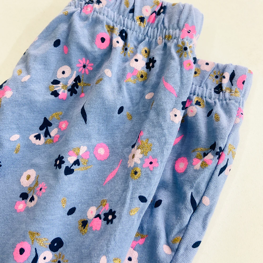Girls Elasticated Printed Cotton Pajama With Ankle Cuff - Image 27