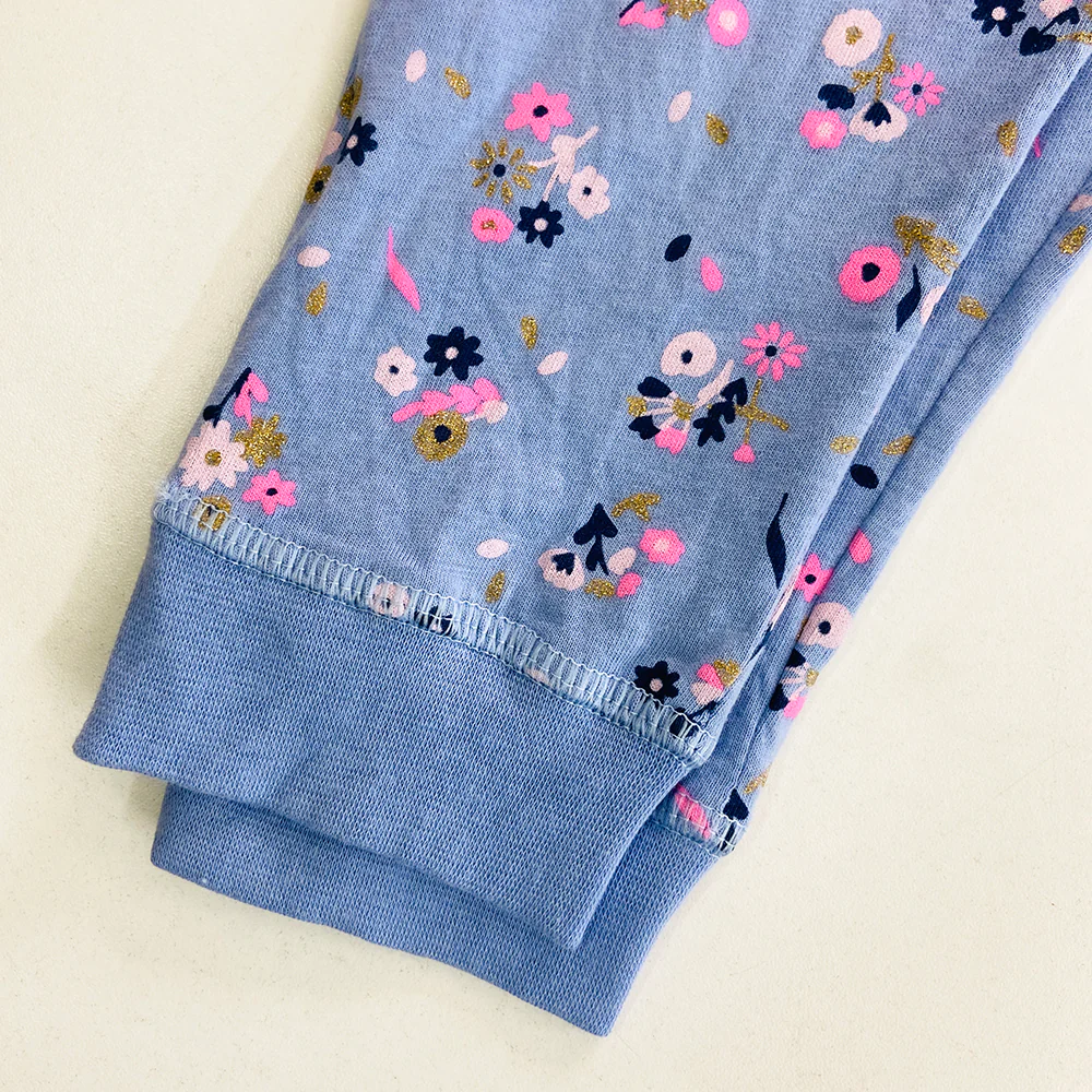 Girls Elasticated Printed Cotton Pajama With Ankle Cuff - Image 28