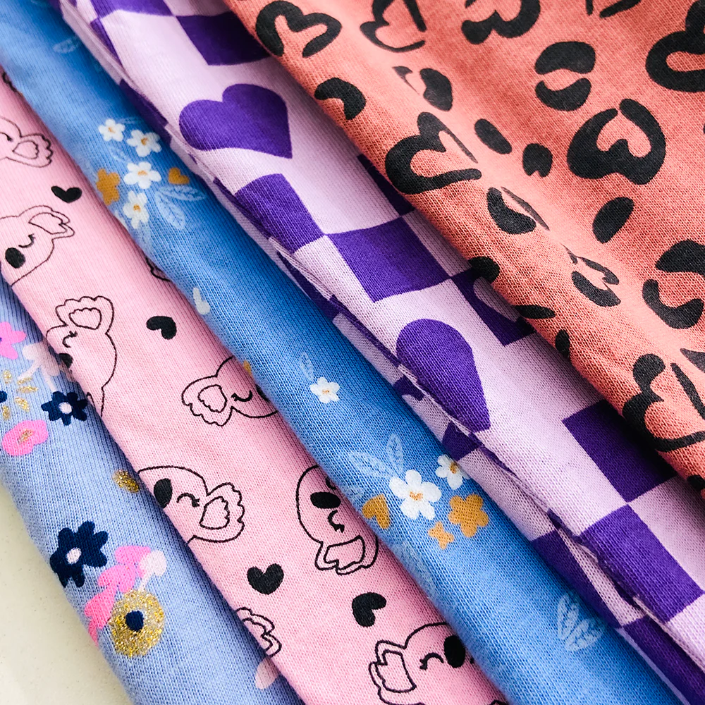 Girls Elasticated Printed Cotton Pajama With Ankle Cuff - Image 3