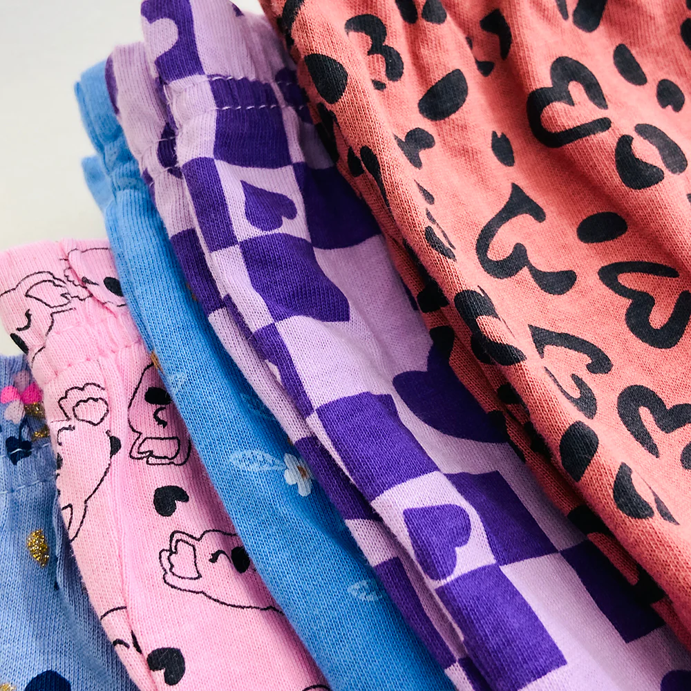 Girls Elasticated Printed Cotton Pajama With Ankle Cuff - Image 7