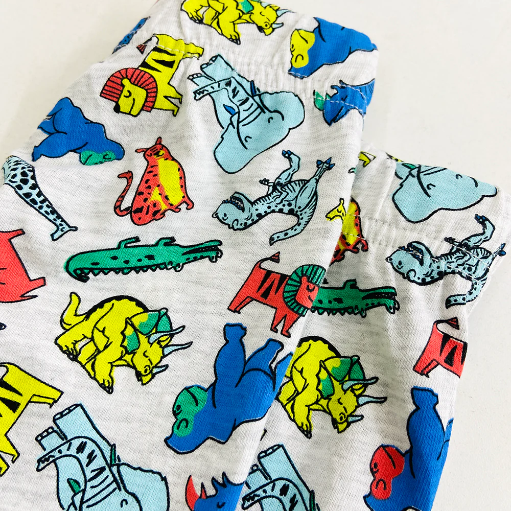 Girls Elasticated Printed Cotton Pajama With Ankle Cuff - Image 12