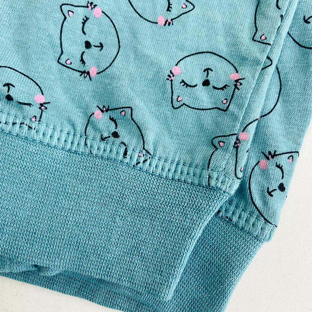Girls Elasticated Printed Cotton Pajama With Ankle Cuff - Image 22