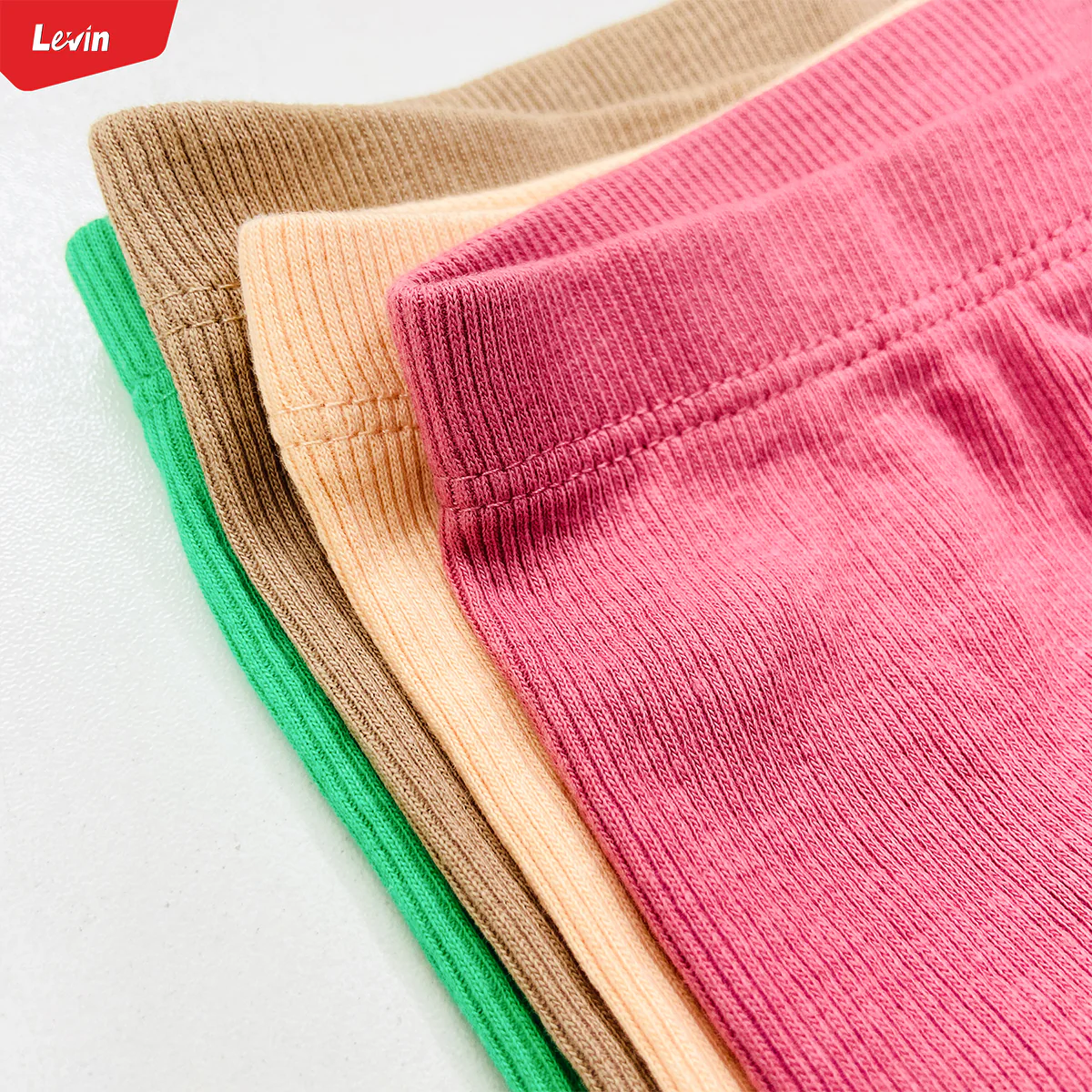 Pack of 3 Girls Full-Length Ribbed Cotton Leggings - Image 10
