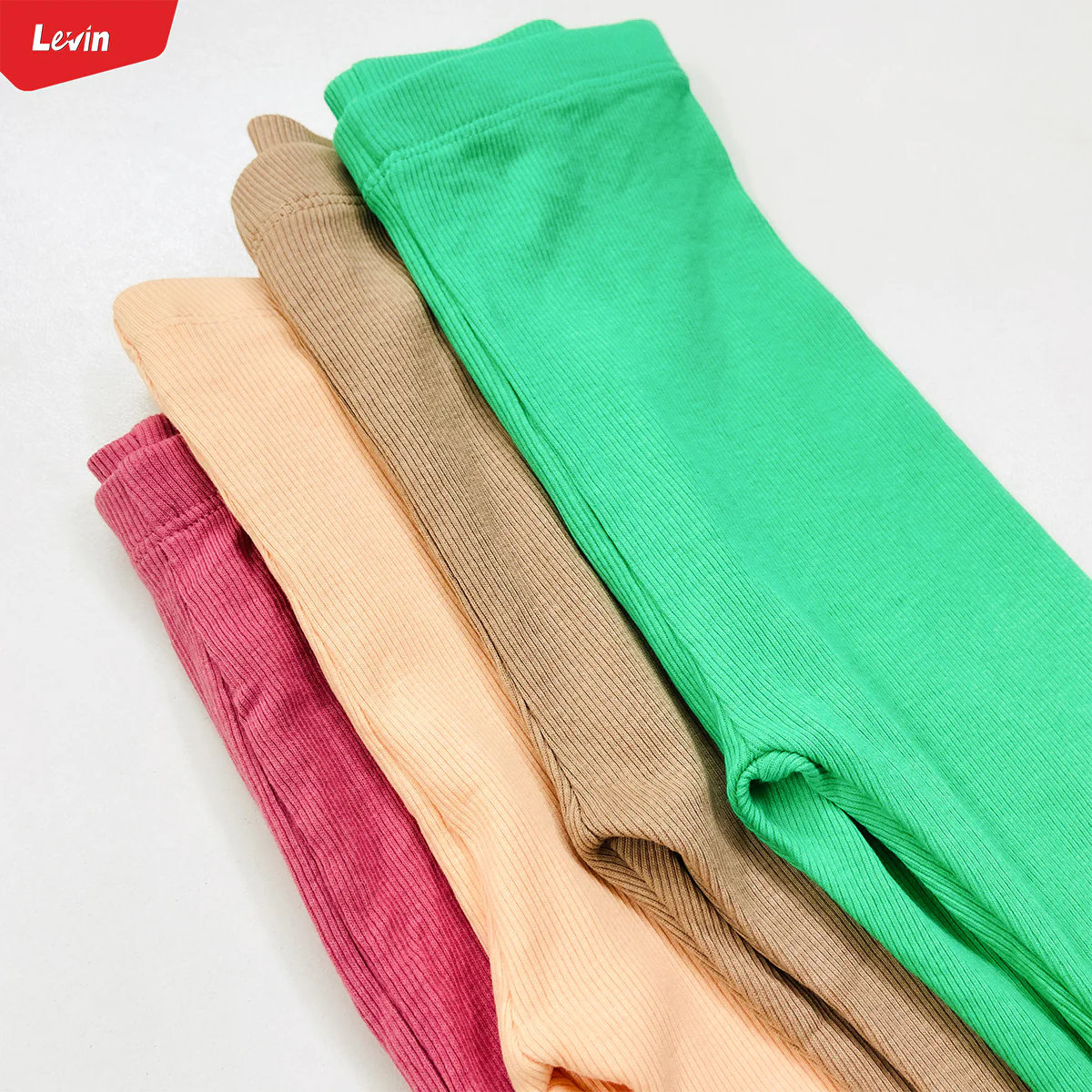 Pack of 3 Girls Full-Length Ribbed Cotton Leggings - Image 11