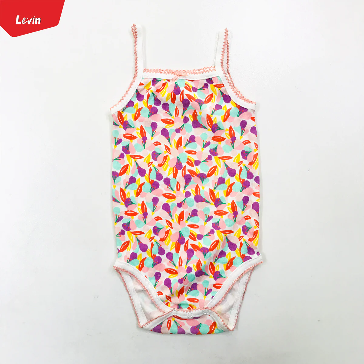 Girls Organic Cotton Sleeveless Camisole Romper - Image 7