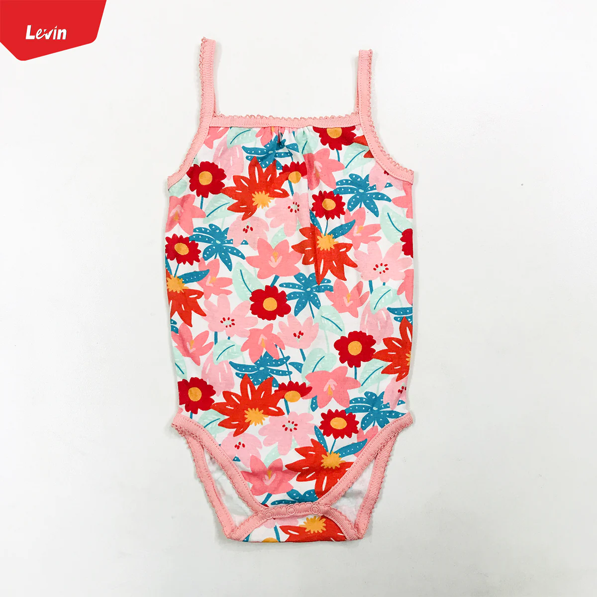 Girls Organic Cotton Sleeveless Camisole Romper - Image 9