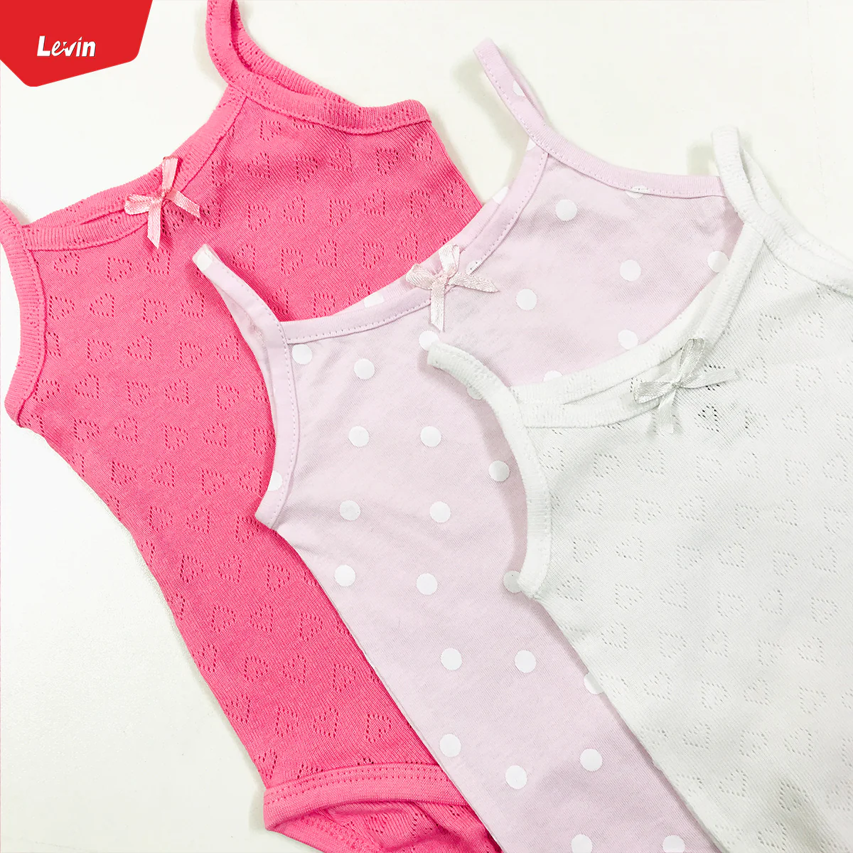 Girls  Organic Cotton Sleeveless Camisole Rompers. - Image 3