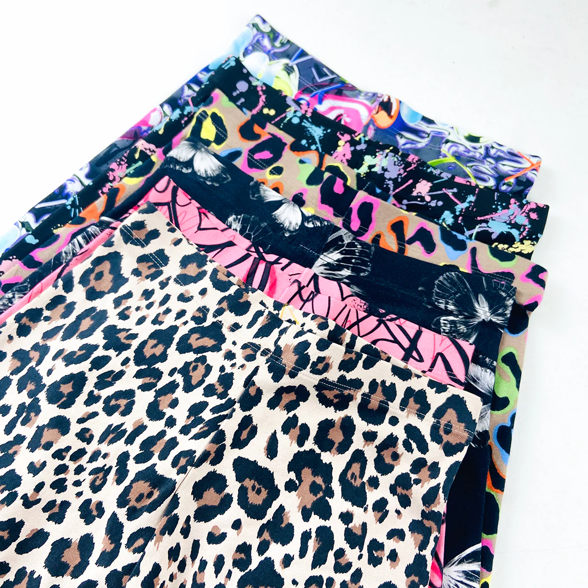 Girls Premium Cotton Jersey Printed Leggings - Image 4
