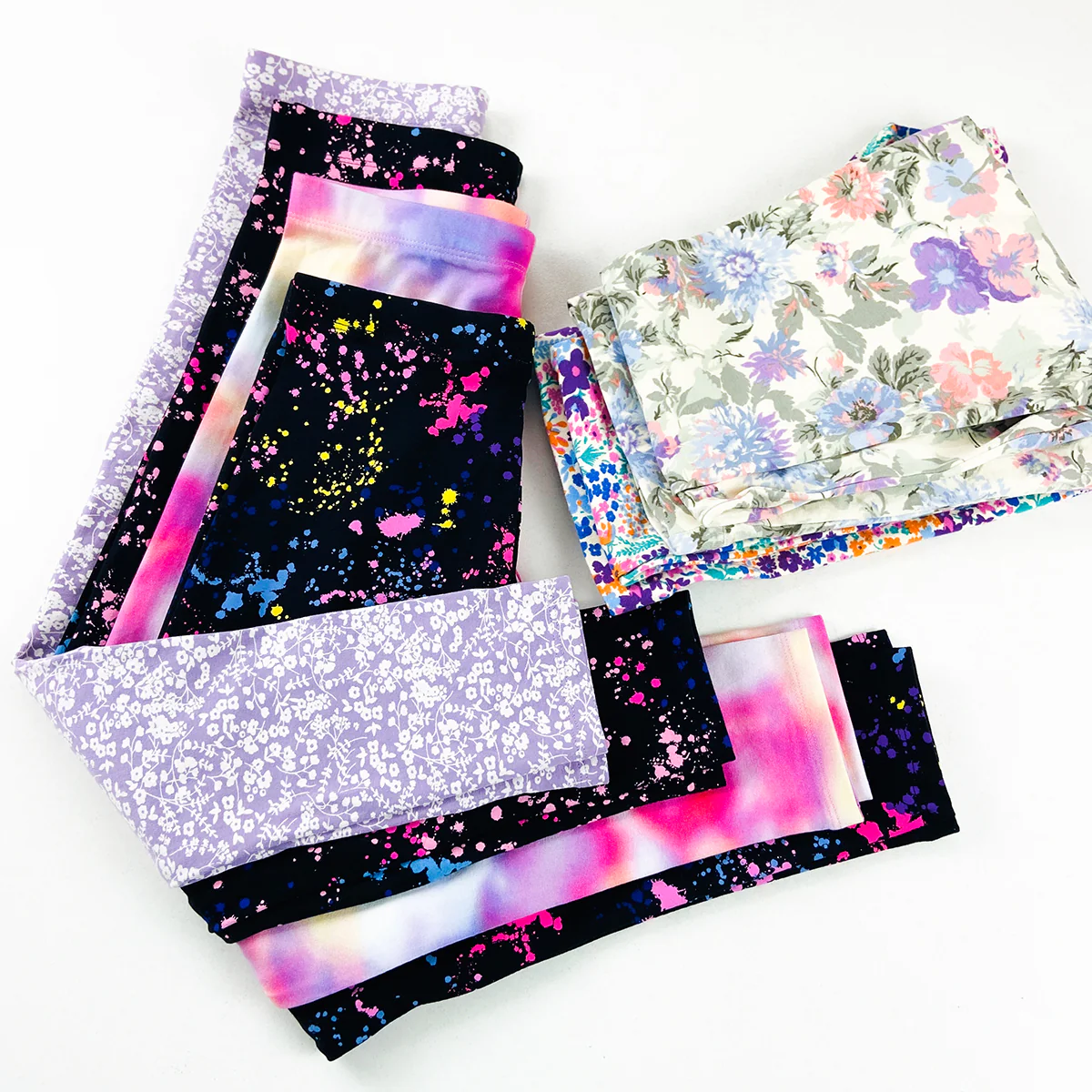Girls Premium Cotton Jersey Printed Leggings - Image 2
