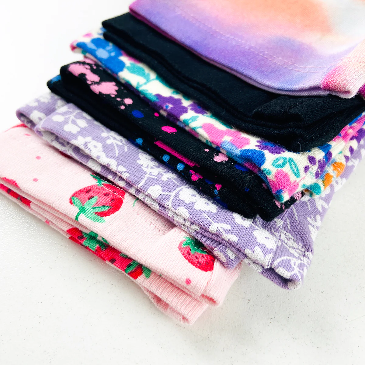 Girls Premium Cotton Jersey Printed Leggings - Image 3
