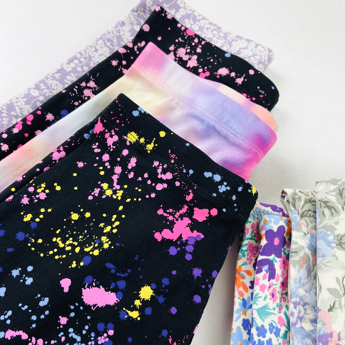 Girls Premium Cotton Jersey Printed Leggings - Image 7