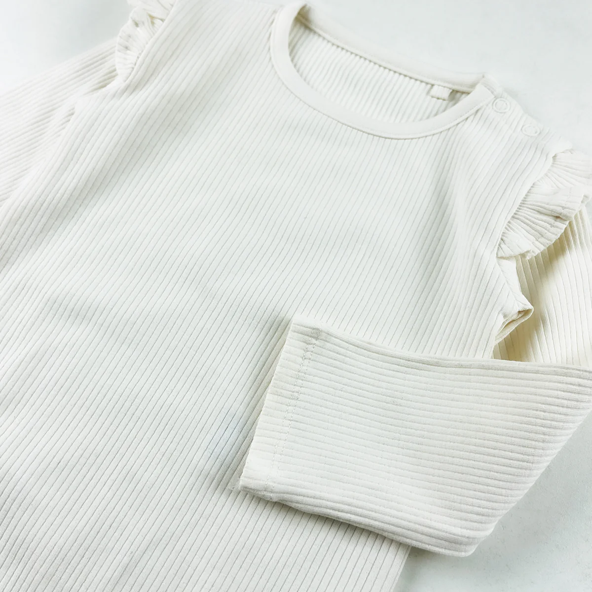 Girls Premium Full Sleeve Designed Ribbed Romper - Image 11