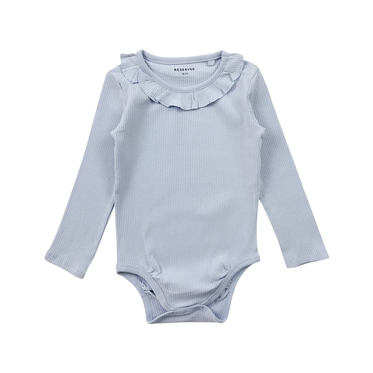 Girls Premium Full Sleeve Designed Ribbed Romper - Image 3