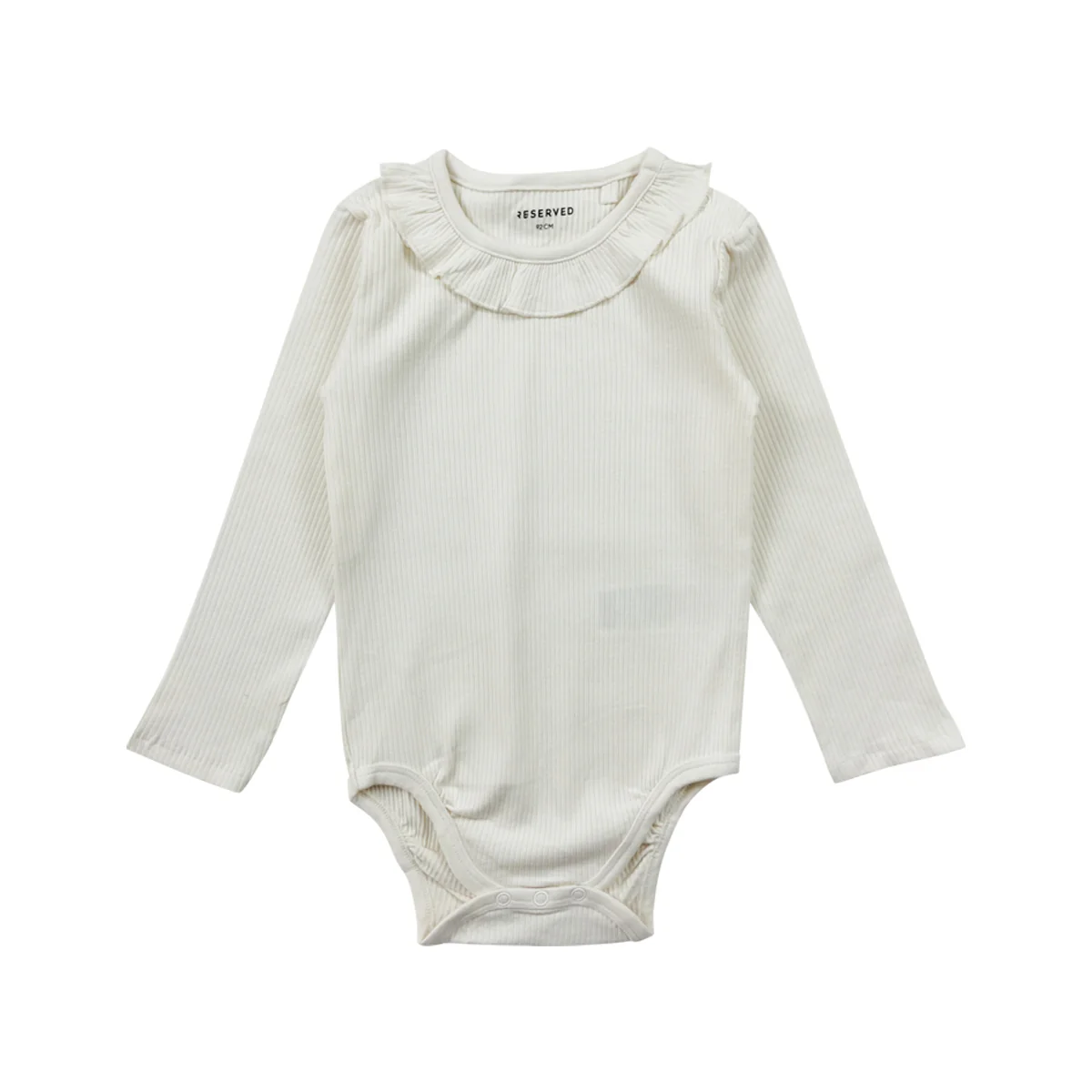 Girls Premium Full Sleeve Designed Ribbed Romper - Image 4
