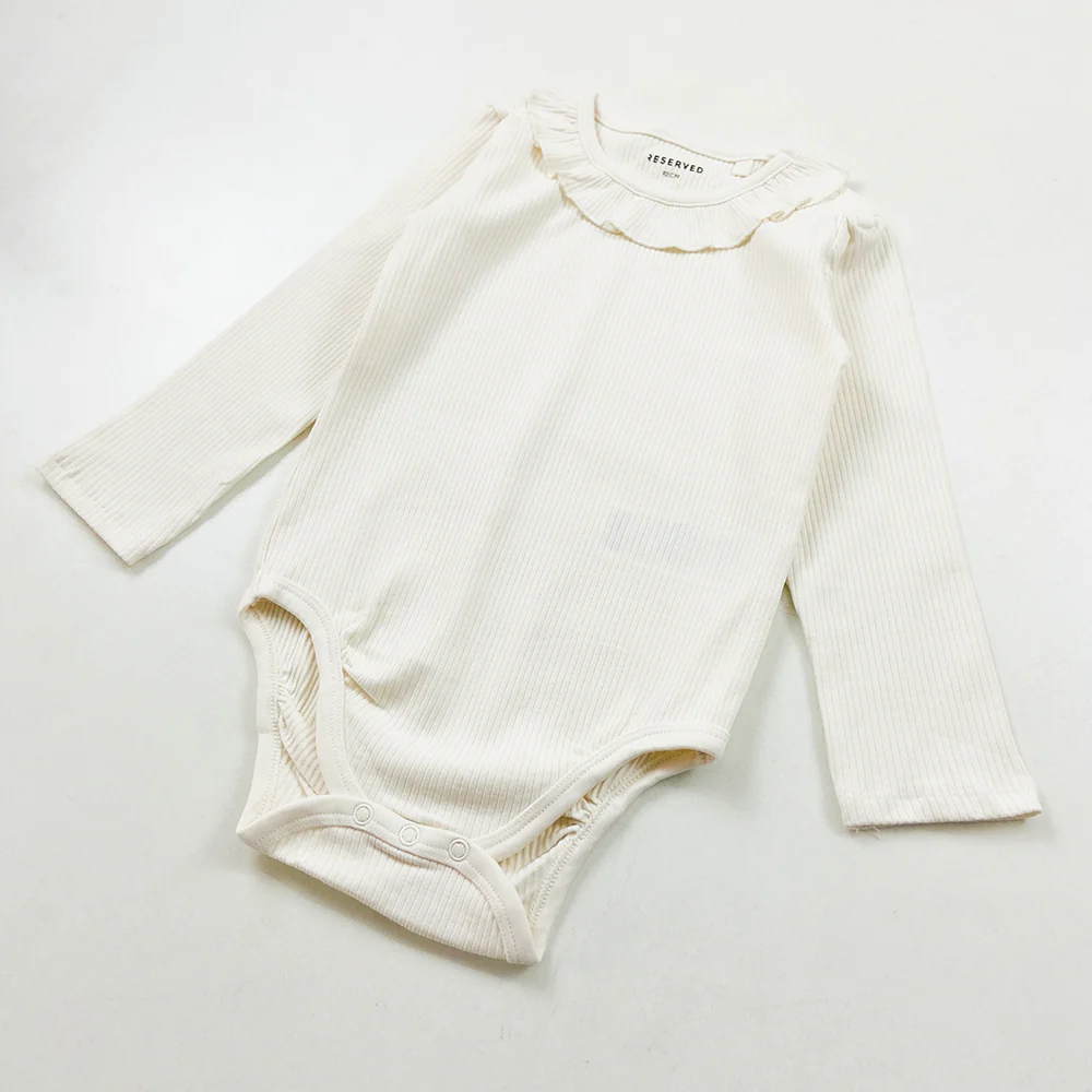 Girls Premium Full Sleeve Designed Ribbed Romper - Image 7