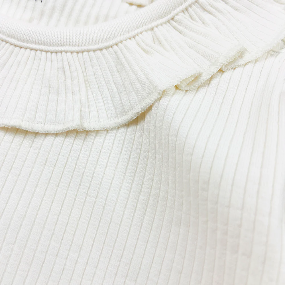 Girls Premium Full Sleeve Designed Ribbed Romper - Image 9