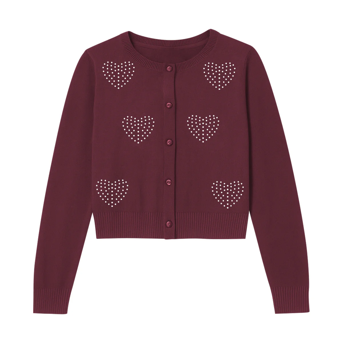 Girls Premium Rhinestone Knit Button Cardigan - Image 20