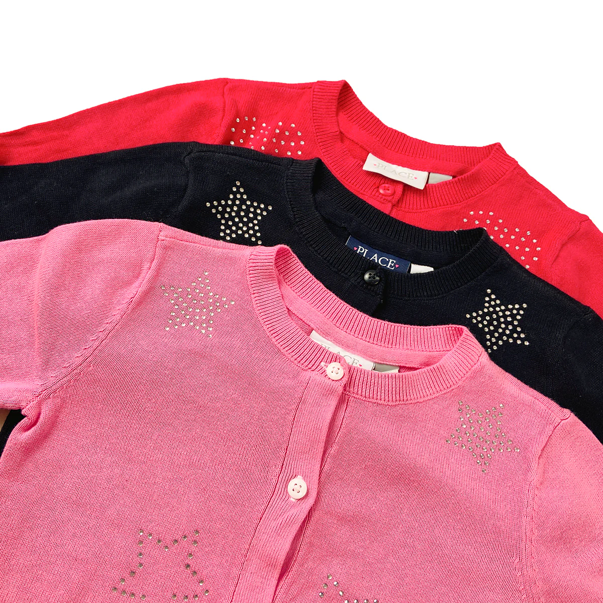 Girls Premium Rhinestone Knit Button Cardigan - Image 7