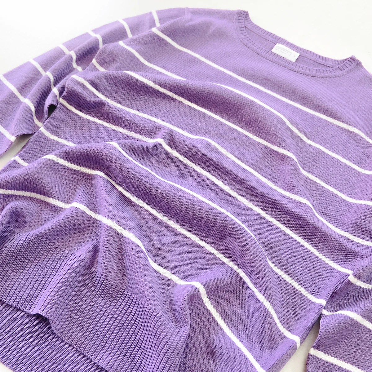Ladies Premium Striped Knit Winter Pullover Sweater - Image 13