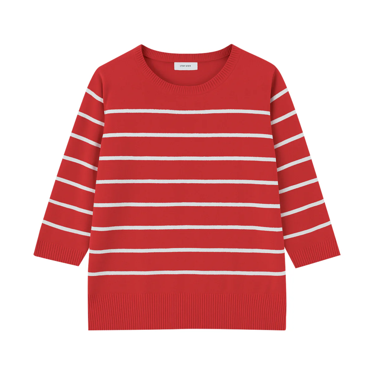 Ladies Premium Striped Knit Winter Pullover Sweater - Image 20