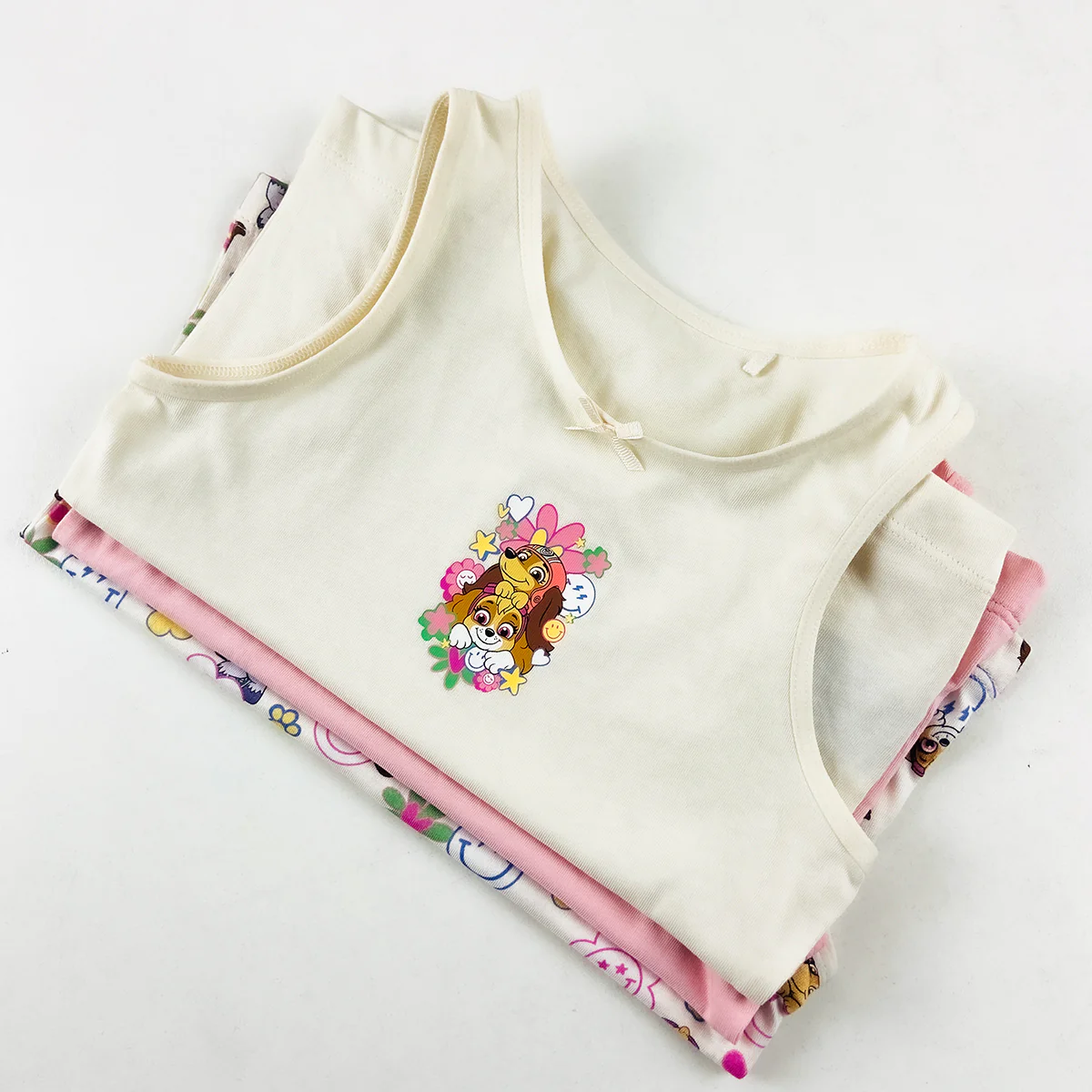 Girl's Print Scoop Neck Soft Sleeveless Vest Tank Tops - Image 3