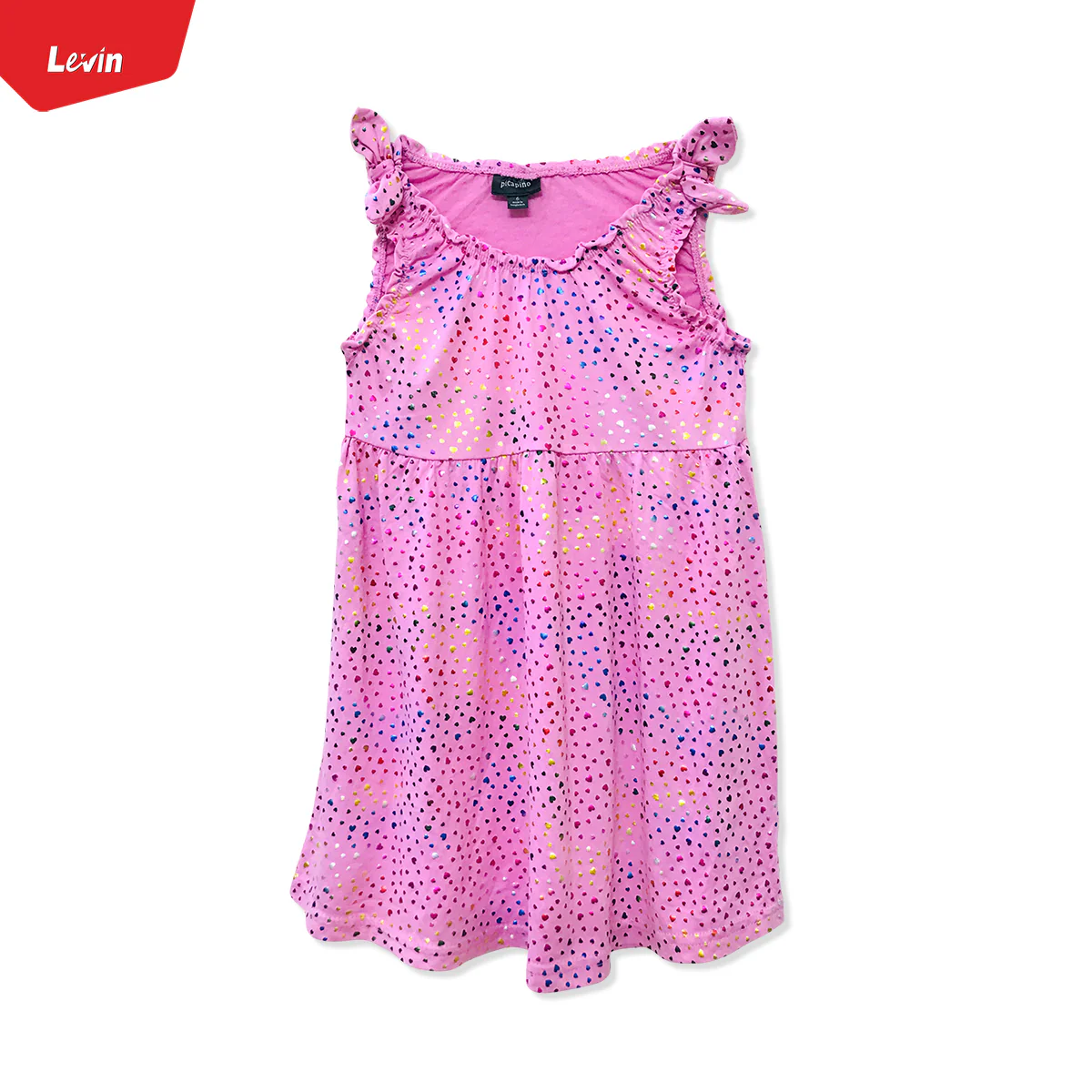 Girls Printed Summer Round Neck Sleeveless Dress - Image 6
