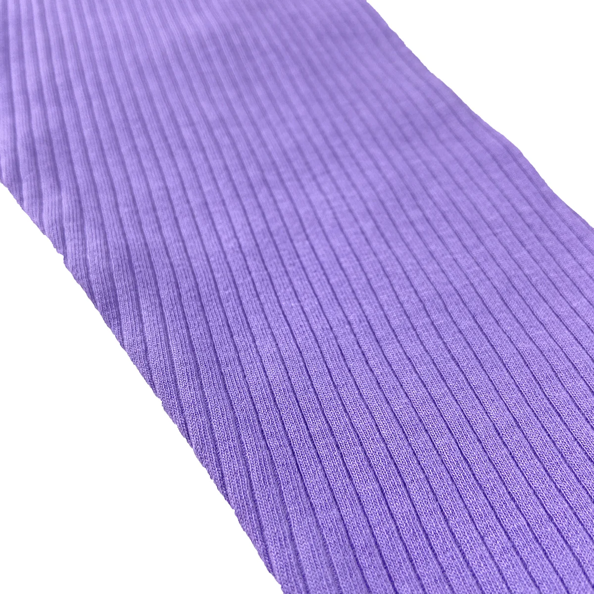 Girls Ribbed Purple Cotton Full Length Leggings - Image 7