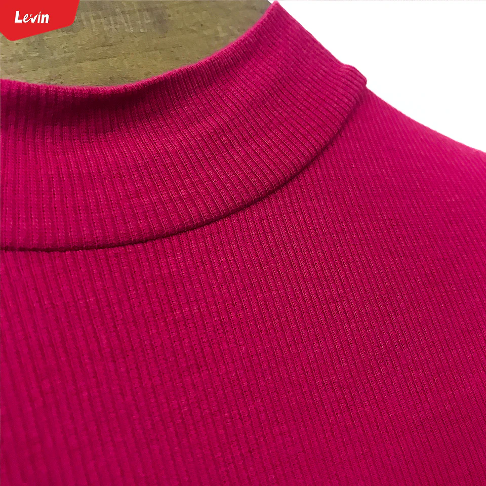 Girls Ribbed Ruffle Trim Shoulder Mock Neck Tops - Image 13