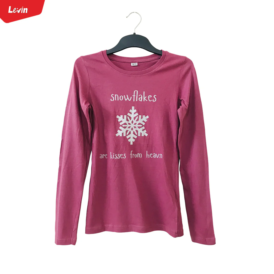 Girls Round Neck Full Sleeve Cotton Solid Print T-Shirts - Image 3