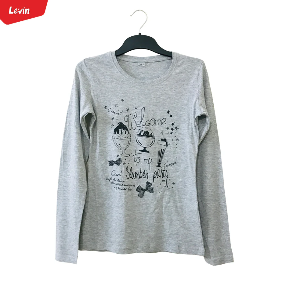 Girls Round Neck Full Sleeve Cotton Solid Print T-Shirts - Image 4
