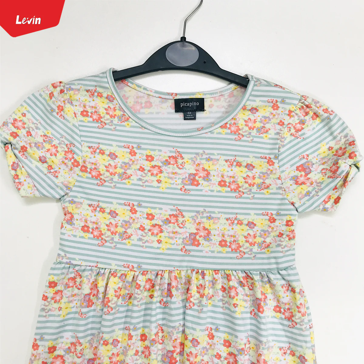 Girls Round Neck Printed Casual Short Sleeve Frock - Image 19