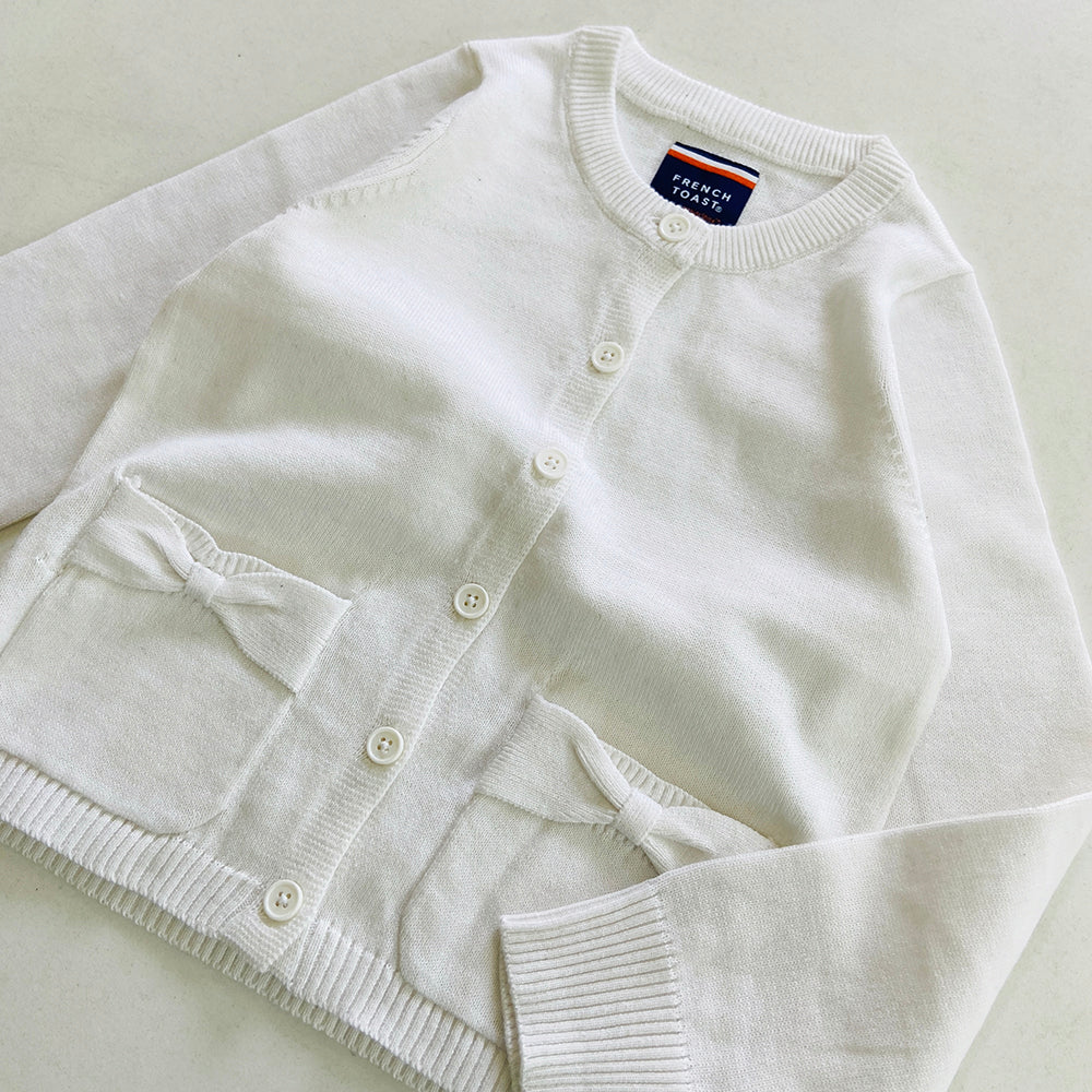 Girls Ruffle Collar Button Front Knit Cardigan Sweater | 4-16 Years - Image 3