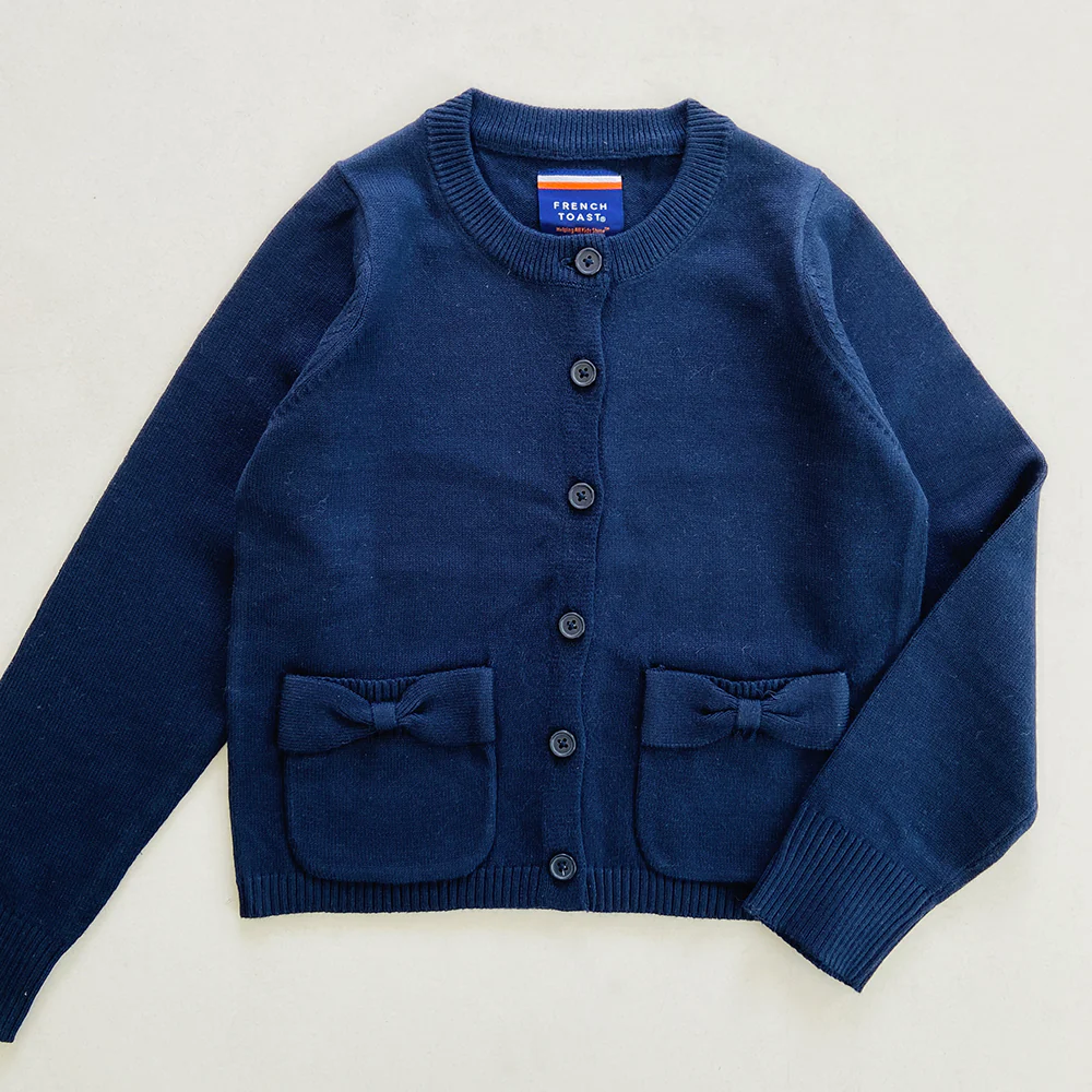 Girls Ruffle Collar Button Front Knit Cardigan Sweater | 4-16 Years - Image 5