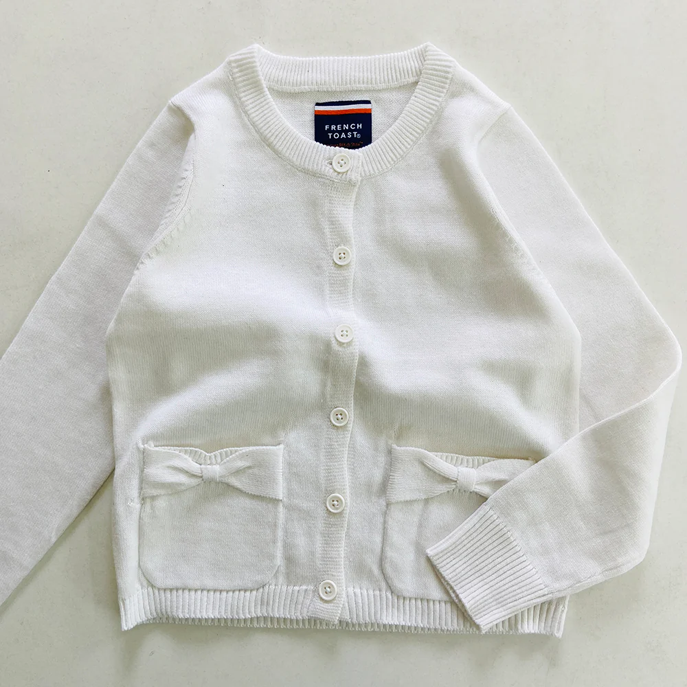 Girls Ruffle Collar Button Front Knit Cardigan Sweater | 4-16 Years - Image 6