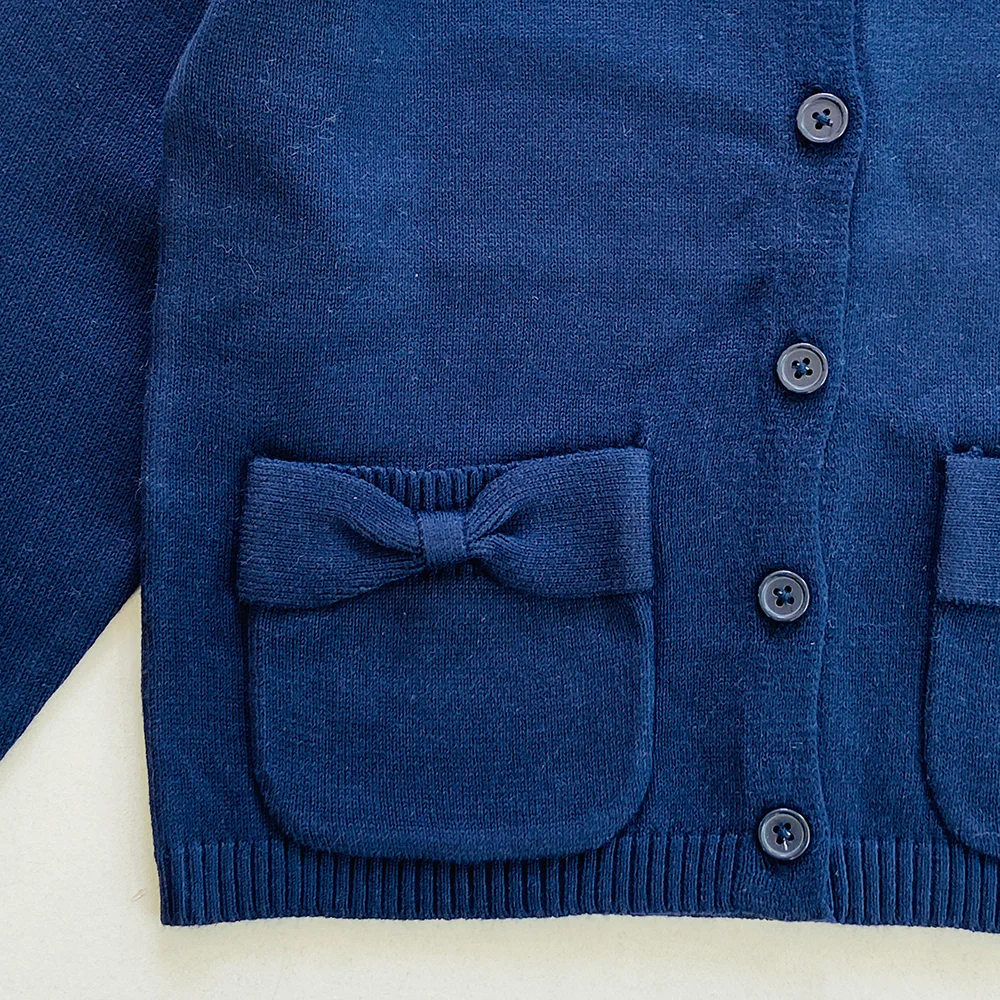 Girls Ruffle Collar Button Front Knit Cardigan Sweater | 4-16 Years - Image 9