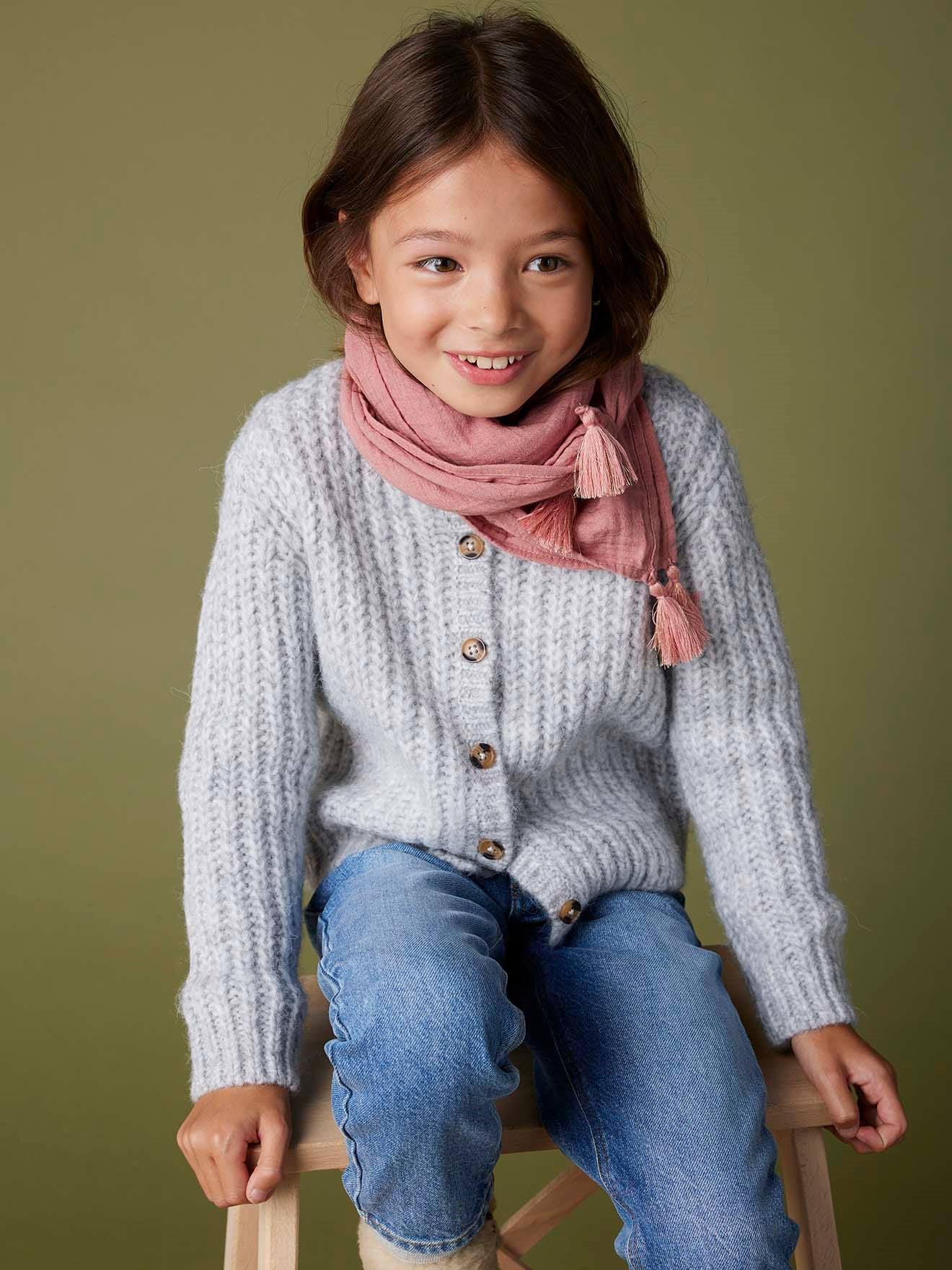 Girls Loose-Fitting Soft Knit Cardigan - Image 15