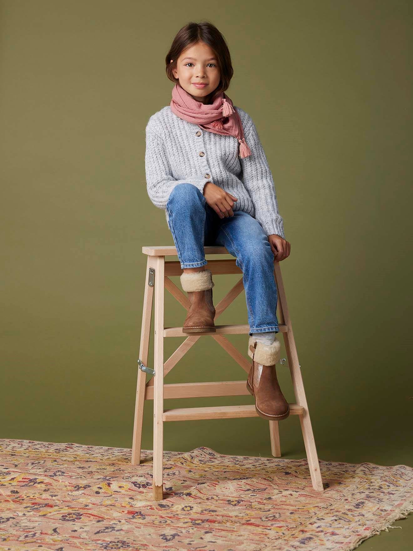 Girls Loose-Fitting Soft Knit Cardigan - Image 18