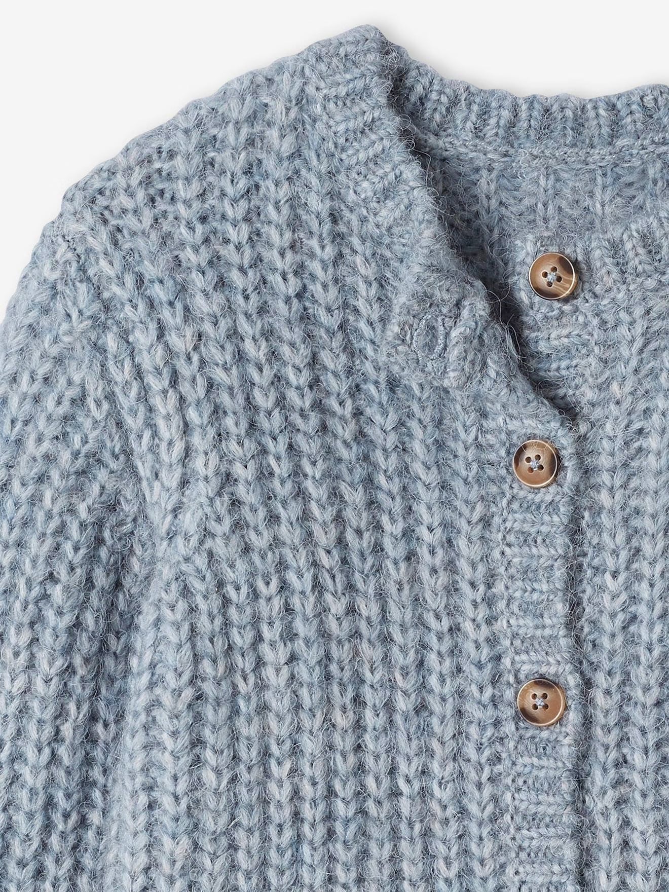 Girls Loose-Fitting Soft Knit Cardigan - Image 3