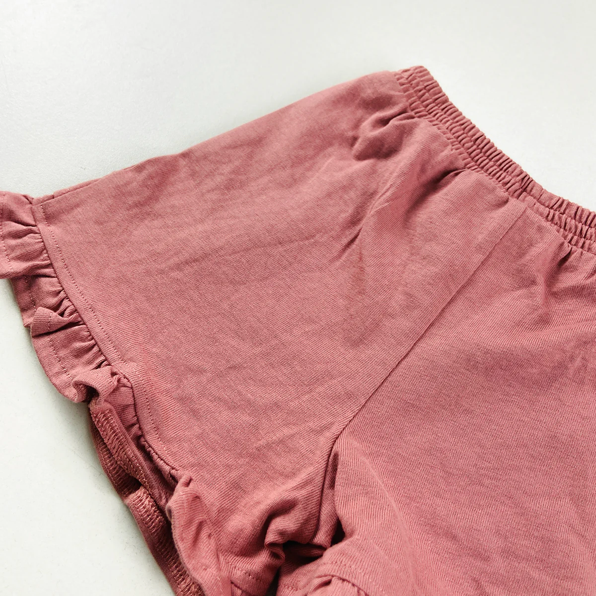 Baby Girls Ruffle Hem Cotton Shorts - Image 2