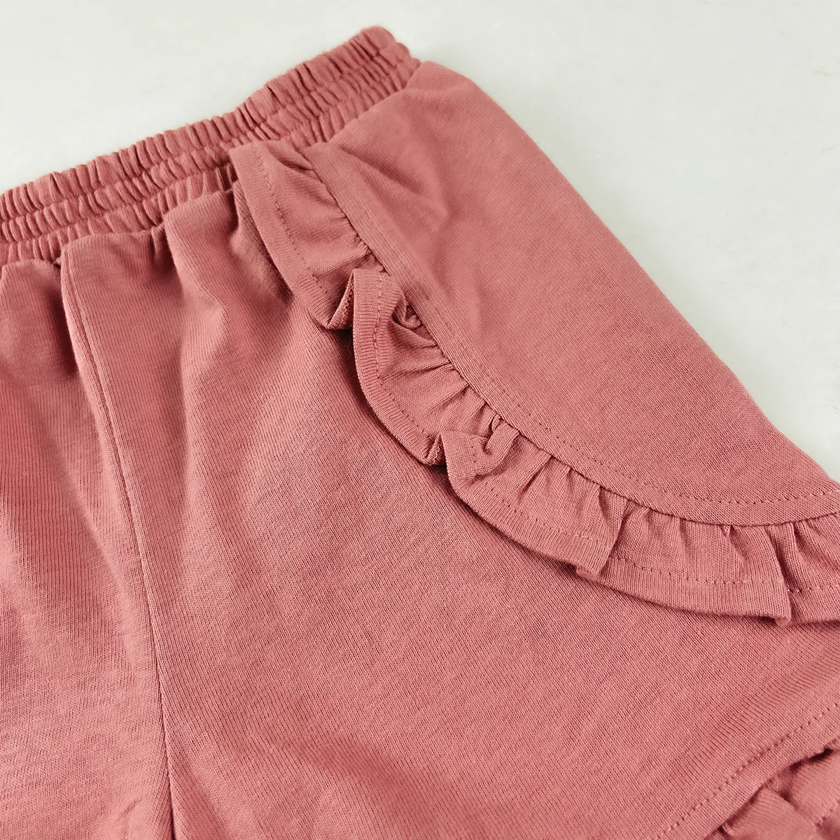 Baby Girls Ruffle Hem Cotton Shorts - Image 6